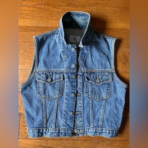 Calvin Klein Blue Denim Vest